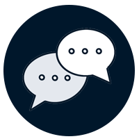 Live chat icon, opens the live chat functionality